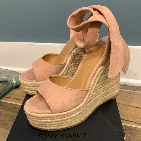 Tony Bianco BARCA wedge in blush - Picture 1 of 6